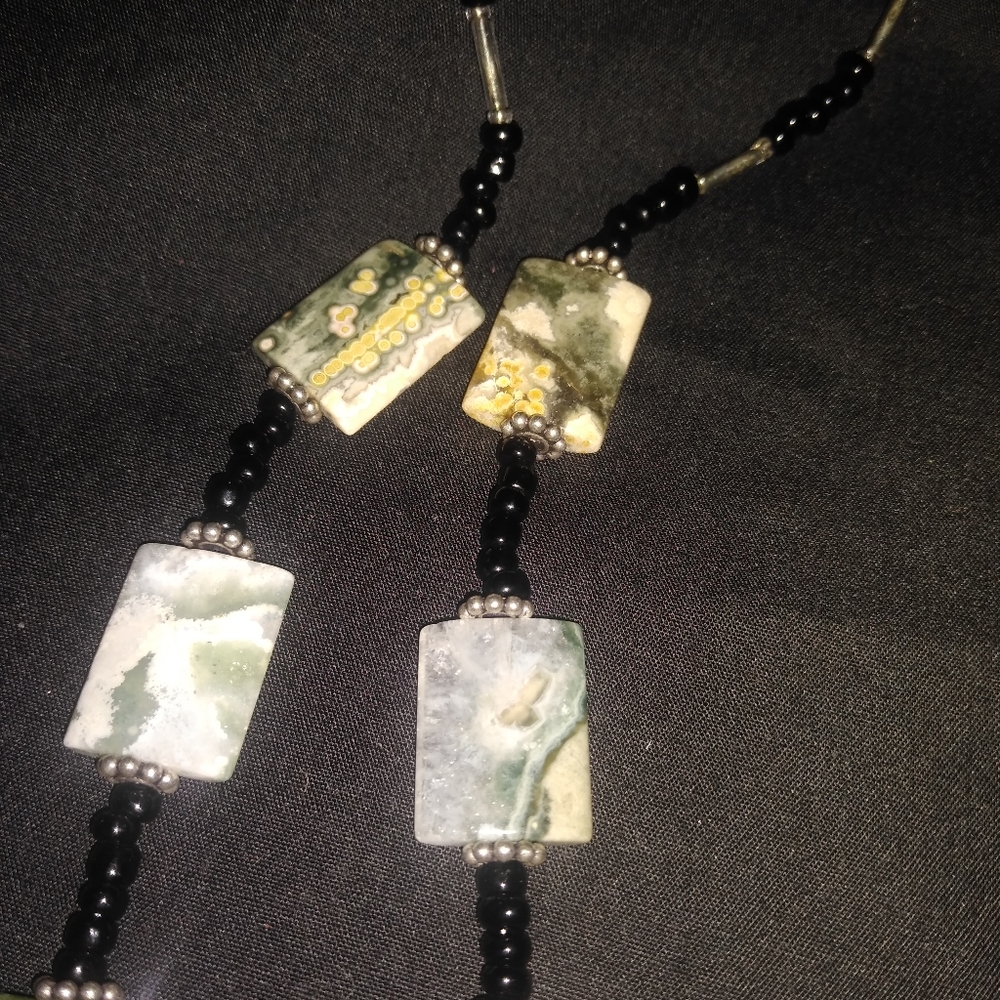 Moss Scottish agate necklace
